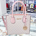 Michael Kors Mercer Medium Crossbody Messenger Bag in Vanilla Powder Blush